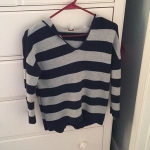 Striped hooded sweater